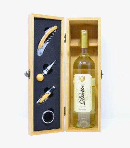 Geschenk Holzkiste für Weinflasche Rakija Vino