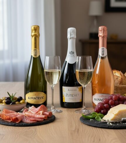 Serbische Schaumwein Probierbox Rakija Vino