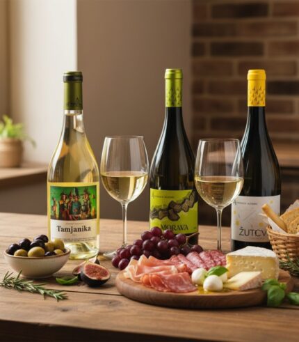 Serbische Weißwein Probierbox Rakija Vino