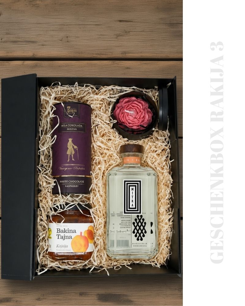 geschenkbox rakija 3 marillenmarmelade rakija vino