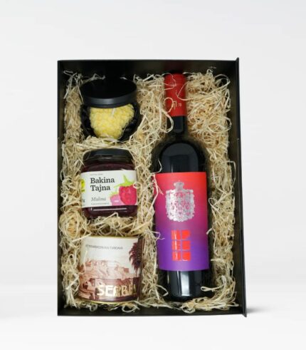 geschenkbox rotwein 1 patrijarsijsko crveno rakija vino