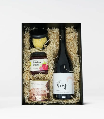 geschenkbox rotwein 2 frug cuvee rakija vino