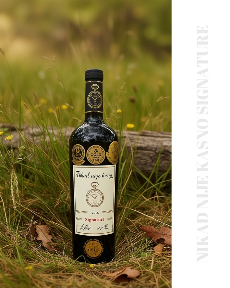 nikad nije kasno signature rotwein rakija vino