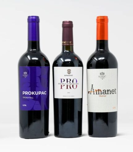serbische rotwein probierbox rakija vino