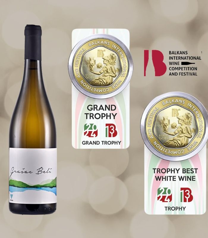 vinum grasac beli flasche weisswein rakija vino